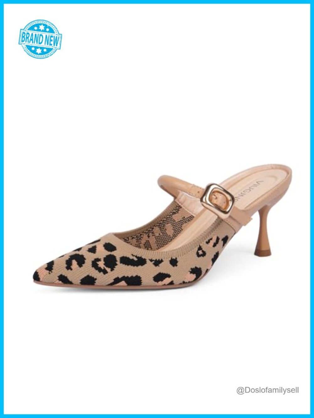 Kitten Heel Mules Pointed Toe Slip On Heels